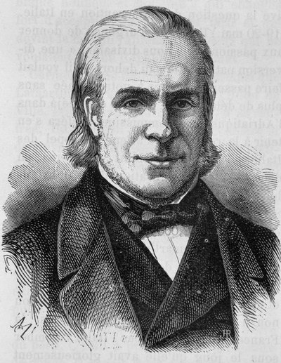 Portrait of Louis Antoine Garnier-Pages. Engraving of the end of the 19th century in 