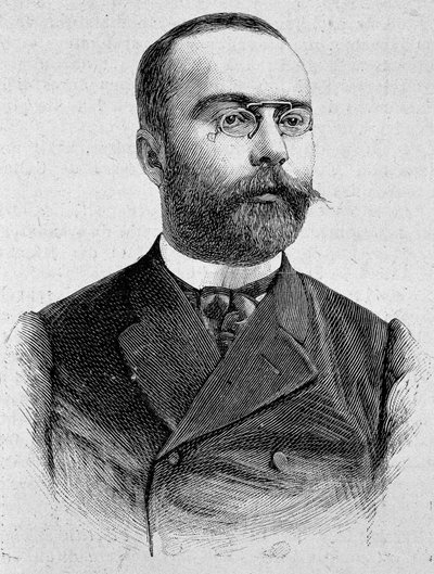 Portrait of Louis Barthou (1862 - 1934). Engraving of the end of the 19th century in 