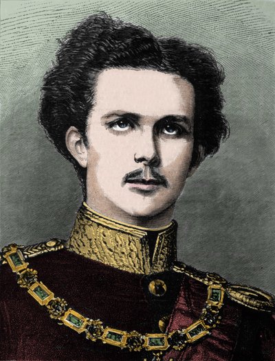 Portrait of Louis II of Bavaria or Ludwig Otto Frederik Wilhelm von Wittelsbach, Bavarian prince, then king of Bavaria from 1864 to 1886 by Unknown artist