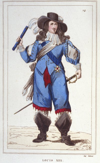 Portrait of Louis XIII, King of France (engraving of 1830) by Unknown artist