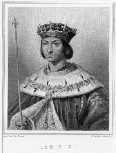 Portrait of Louis XII (1462-1515), King of France - in “Histoire des Français” by Lavallée, engraving by Unknown artist