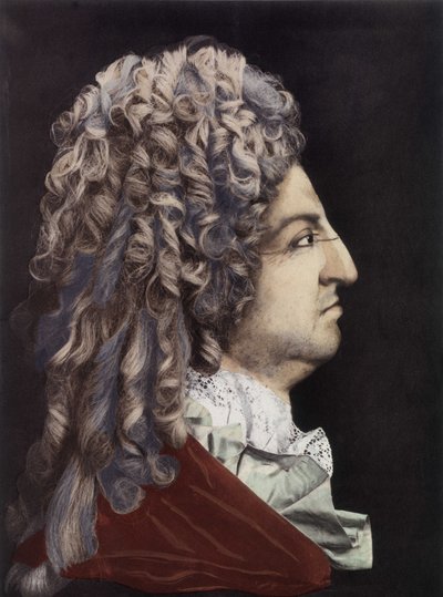 Portrait of Louis XIV - wax medallion, King