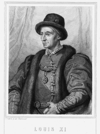 Portrait of Louis XI (1423 - 1483), King of France - in “Histoire des Français” by Lavallée by Unknown artist