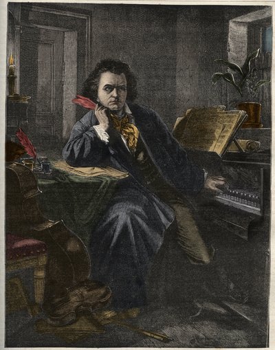 Portrait of Ludwig van Beethoven (1770-1827), German Composer and Pianist by Unknown artist