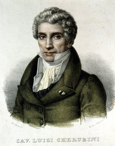 Portrait of Luigi Cherubini (1760-1842), Italian composer. by Unknown artist