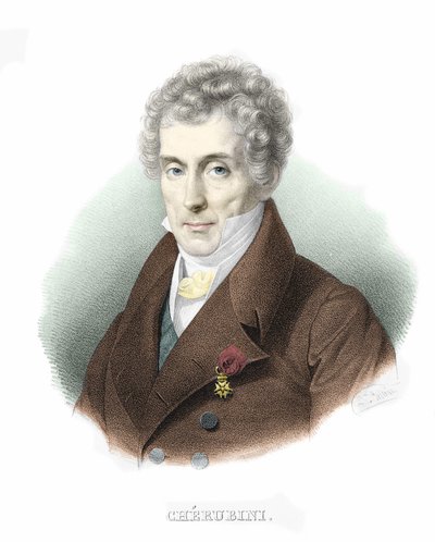 Portrait of Luigi Cherubini, Italian composer by Unknown artist