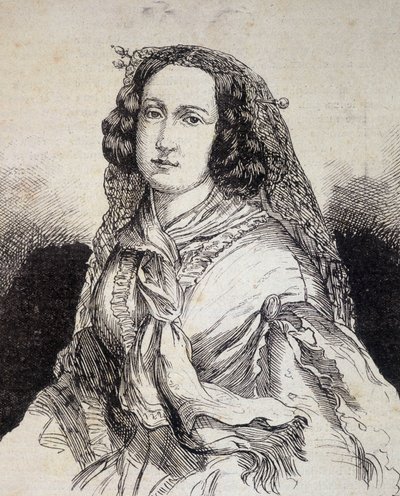 Portrait of Madame Marceline Desbordes-Valmore (1786 - 1859), French writer by Unknown artist