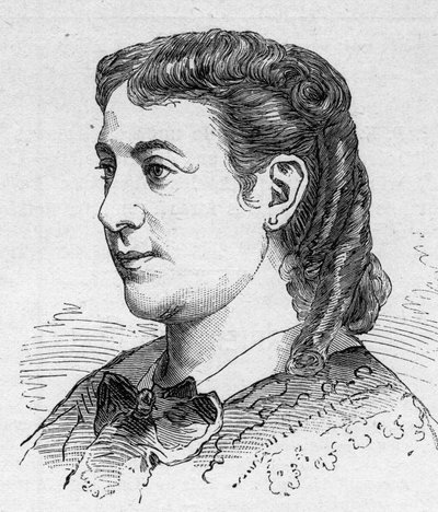Portrait of Madeleine Brohan, French comedian, member of the Comedie Francaise. Engraving in Le Monde Illustré n°1168 of August 16 by Unknown artist