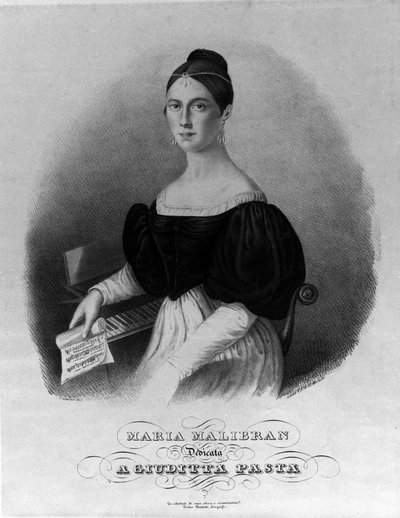 Portrait of Maria Garcia called the Malibran by Unknown artist