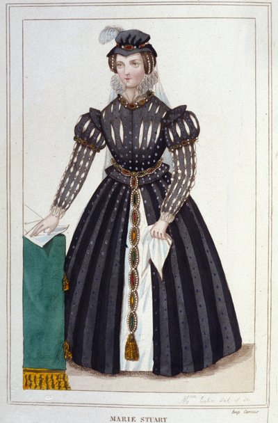 Portrait of Marie Stuart (engraving of 1830) by Unknown artist
