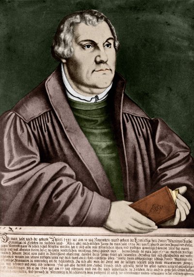 Portrait of Martin Luther - Engraving 1544 by Unknown artist