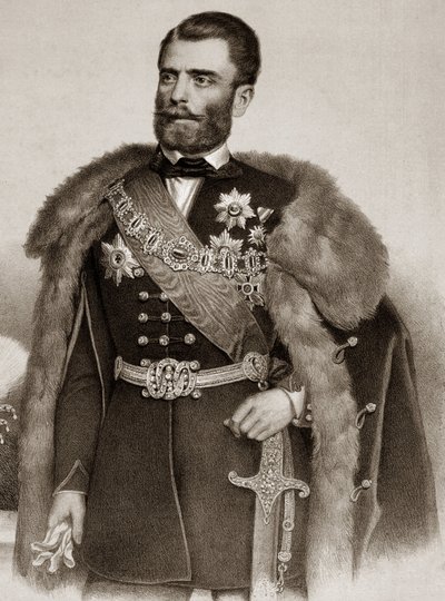 Portrait of Mihailo Obrenovic III Prince of Serbia (1823-1868) by Unknown artist