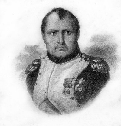 Portrait of Napoleon Bonaparte, engraving of the 19th century by Unknown artist