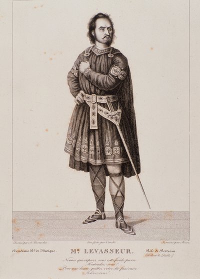 Portrait of Nicolas Prosper Levasseur as Bertram in the opera Robert le Diable (1831) by Unknown artist
