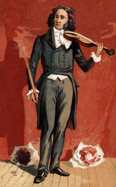Portrait of Nicolo Paganini (1782 - 1840) Italian violinist by Unknown artist