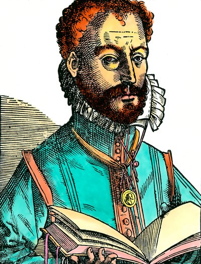 Portrait of Orlandus Lassus holding an open book by Unknown artist