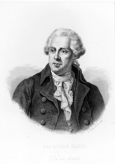 Portrait of Pasquale or Pascal Paoli (1725 - 1807), Patriote Corsica. by Unknown artist