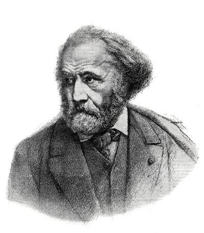 Portrait of Paul Chenavard (1807-1895), French Painter - Engraving of 1895. by Unknown artist