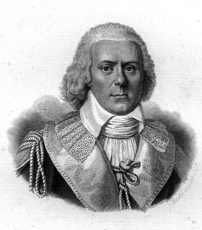 Portrait of Paul de Barras (1755-1829), French politician, engraving of the 19th century by Unknown artist