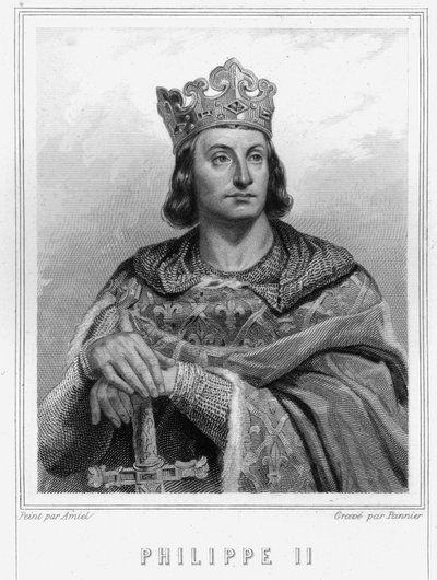 Portrait of Philip II dit Philippe Auguste (1165-1223), King of France - in 