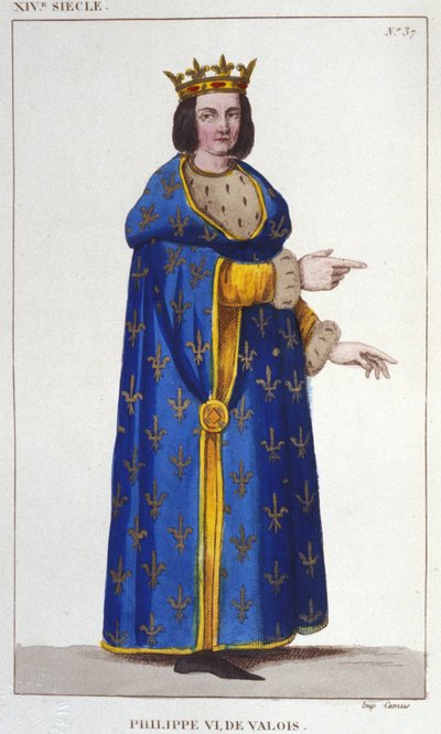 Portrait of Philip VI of Valois, King of France (engraving of 1830) by Unknown artist