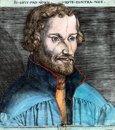 Portrait of Philippe Schwarzerd dit Melanchton, German Protestant reformer by Unknown artist