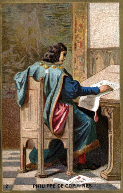 Portrait of Philippe de Commines (1447-1511). Chromolithography of the 19th century by Unknown artist