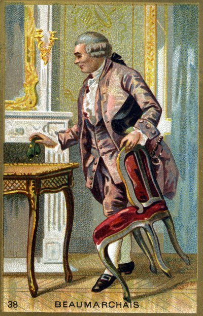 Portrait of Pierre-Augustin Caron de Beaumarchais (1732-1799), French writer and playwright. by Unknown artist
