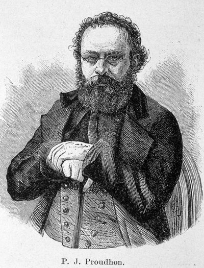 Portrait of Pierre Joseph Proudhon (1809 - 1865), French Socialist by Unknown artist