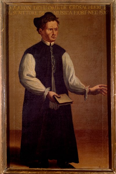 Portrait of Pietro Aaron (Aron) (1489-1545), theorist of Italian music. Anonymous painting. 16th century. Bologna, Civico Museo Bibliografico by Unknown artist