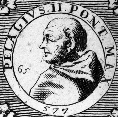 Portrait of Pope Pelagius II (520-590) by Unknown artist