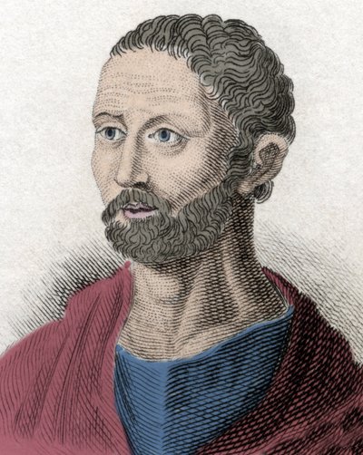 Portrait of Posidonios, Greek philosopher (engraving) by Unknown artist