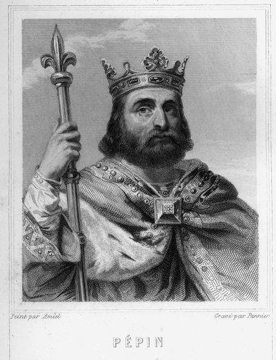 Portrait of Pépin le Bref (v. 714 - 768), King of the Franks, first of the Carolingians - in “Histoire des Français” by Lavallée by Unknown artist
