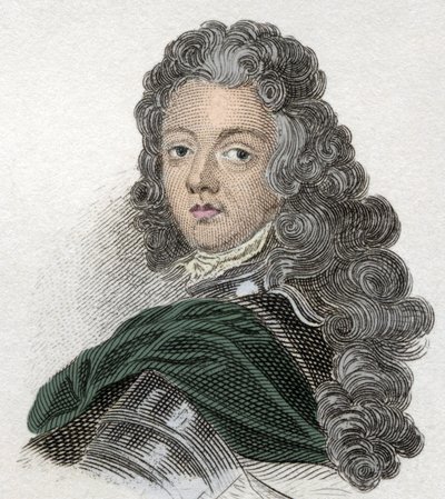 Portrait of Prince Eugene of Savoy-Carignan, French Military. Engraving of the 19th Century by Unknown artist