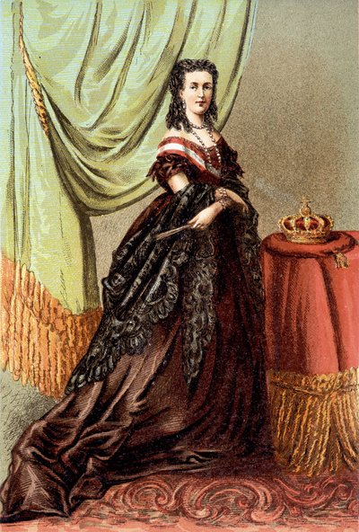 Portrait of Queen Mary Henriette of Austria, wife of Leopold II, King of the Belgians by Unknown artist