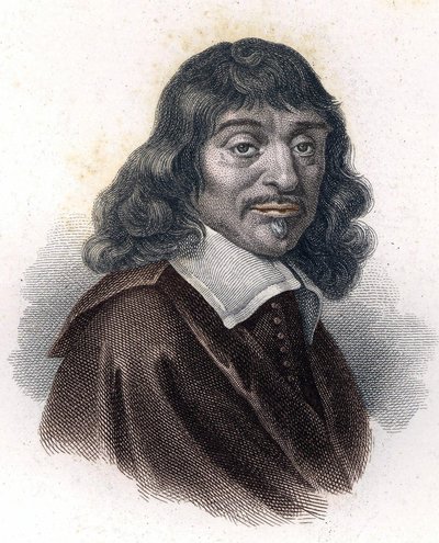 Portrait of René Descartes, Engraving 19th Century by Unknown artist