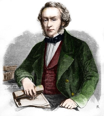 Portrait of Richard Cobden. British economist and politician (1804 -1865). Engraving from 1866. by Unknown artist