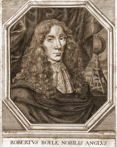 Portrait of Robert Boyle (1627 - 1691), Irish physicist and chemist by Unknown artist