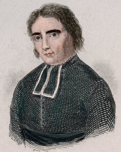 Portrait of Roch Ambroise Cucurron, known as the Abbé Sicard, French pedagogue. Engraving from 1876. by Unknown artist