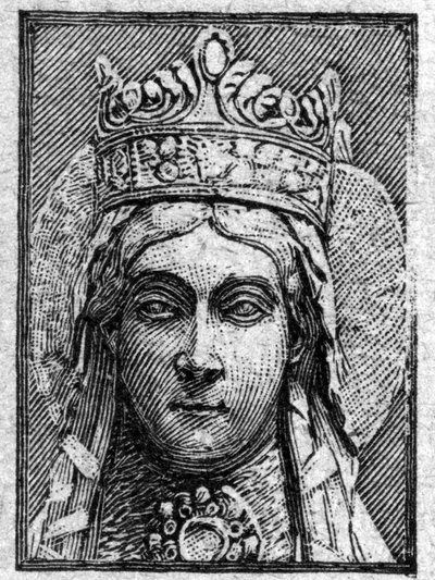Portrait of Saint Clotilde Woman by Clovis 1st. (470-548) by Unknown artist