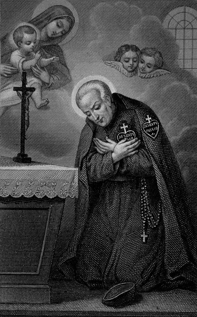 Portrait of Saint Paul of the Cross, Engraving 19th century by Unknown artist