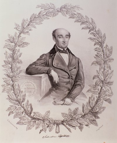 Portrait of Salvatore Taglioni (engraving) by Unknown artist