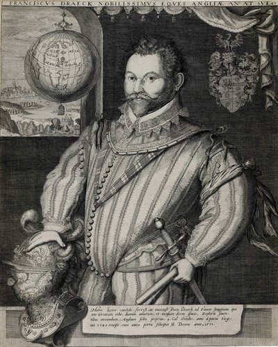 Portrait of Sir Francis Drake (circa 1540-1596), English navigator. by Unknown artist