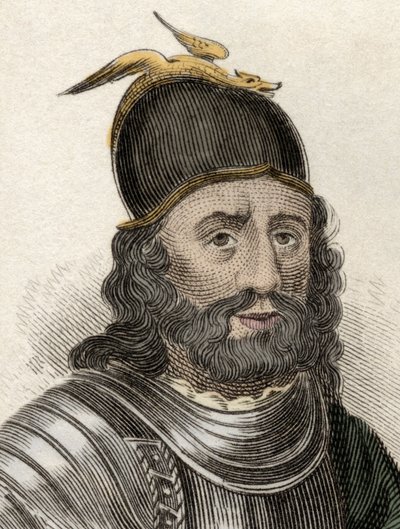 Portrait of Sir William Wallace (Braveheart), Scottish Knight (engraving of the 19th century) by Unknown artist