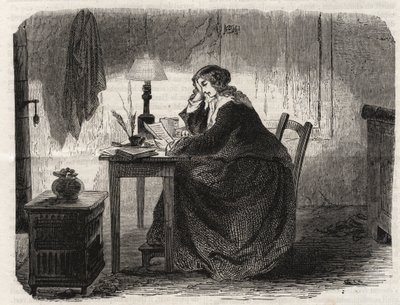 Portrait of Sophie Germain (1776-1831) French mathematician - Engraving 1860 by Unknown artist