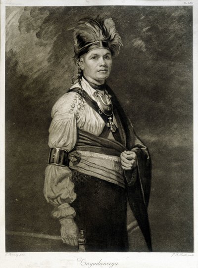Portrait of Tayadaneega (or Thayendanega), Leader of the Mohawk Tribe (North American Indian Group, Member of the Iroquois Federation) by Unknown artist