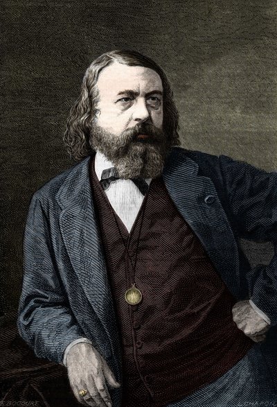 Portrait of Theophile Gautier (1811-1872), French writer by Unknown artist