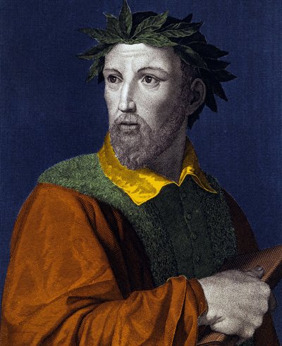 Portrait of Torquato Tasso, Italian poet, engraving 19th century by Unknown artist