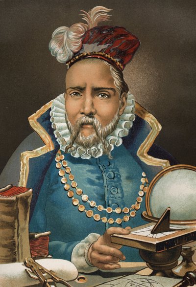 Portrait of Tycho Brahe. Danish astronomer and astrologer (now Sweden) by Unknown artist