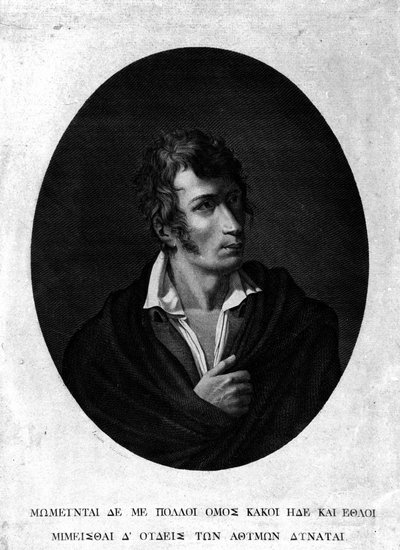 Portrait of Ugo Foscolo by Unknown artist